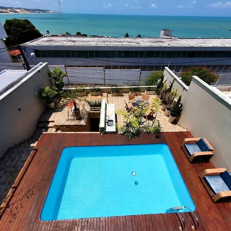 Casa Aurea! A 100 Metros Da Areia De Ponta Negra, Com Vista Deslumbrante Do Mar-2